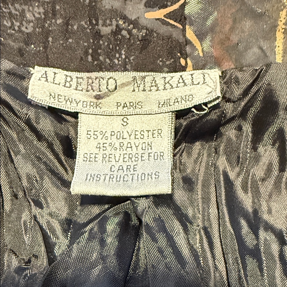 Alberto Makali patchwork blazer jacket three-button sequin embellishments S - Picture 9 of 12